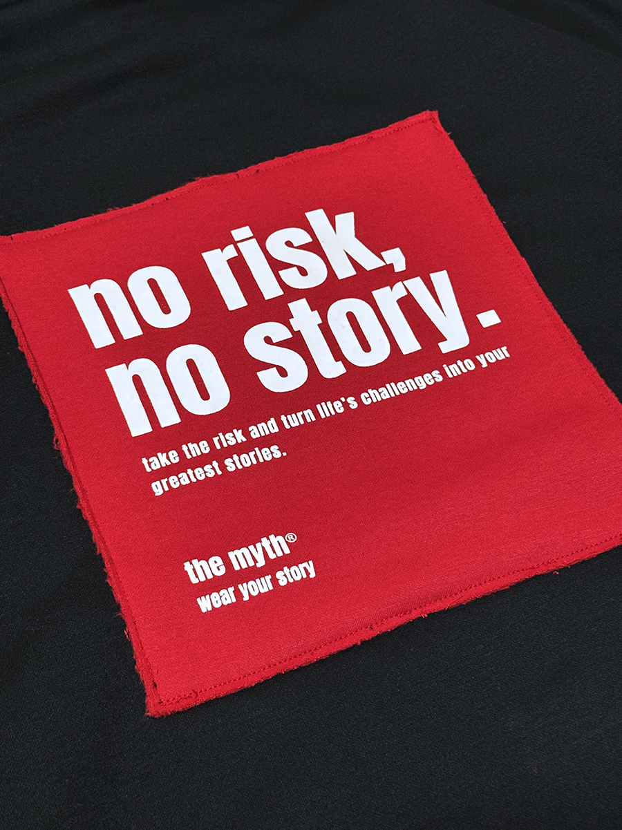 NO RISK NO STORY OVERSIZED HOODIE - BLACK