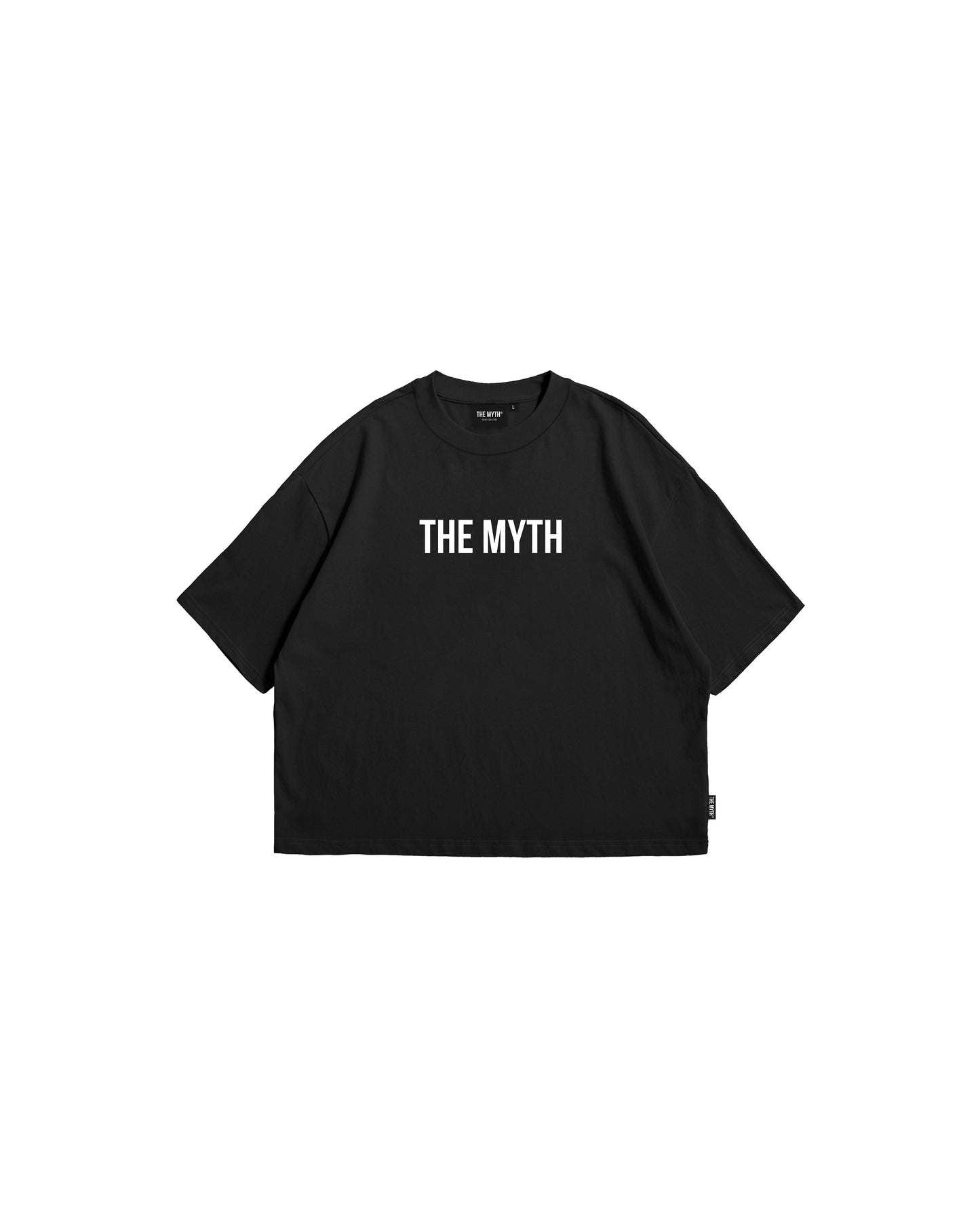 OG LOGO BOXY FIT CROPPED TEE - BLACK