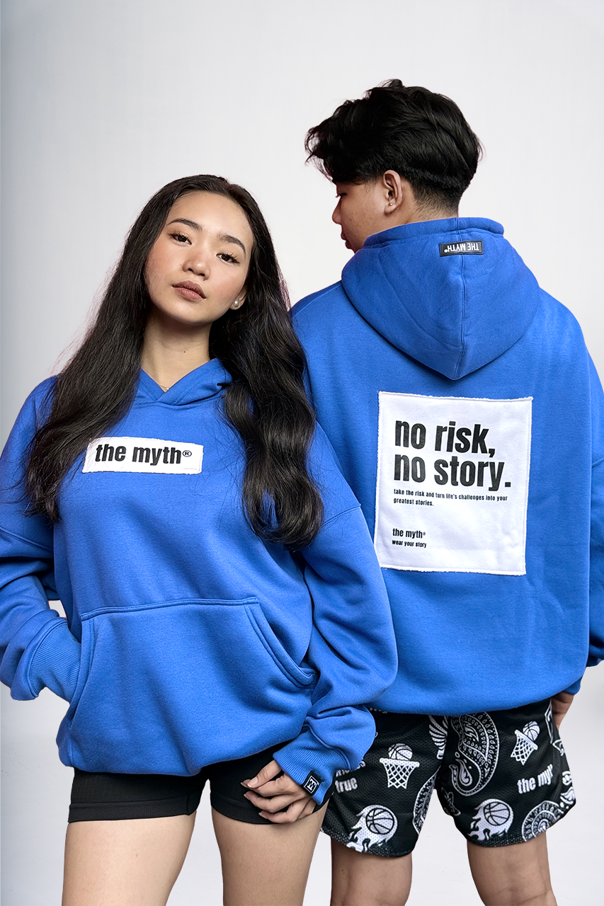 NO RISK NO STORY OVERSIZED HOODIE - ROYAL BLUE
