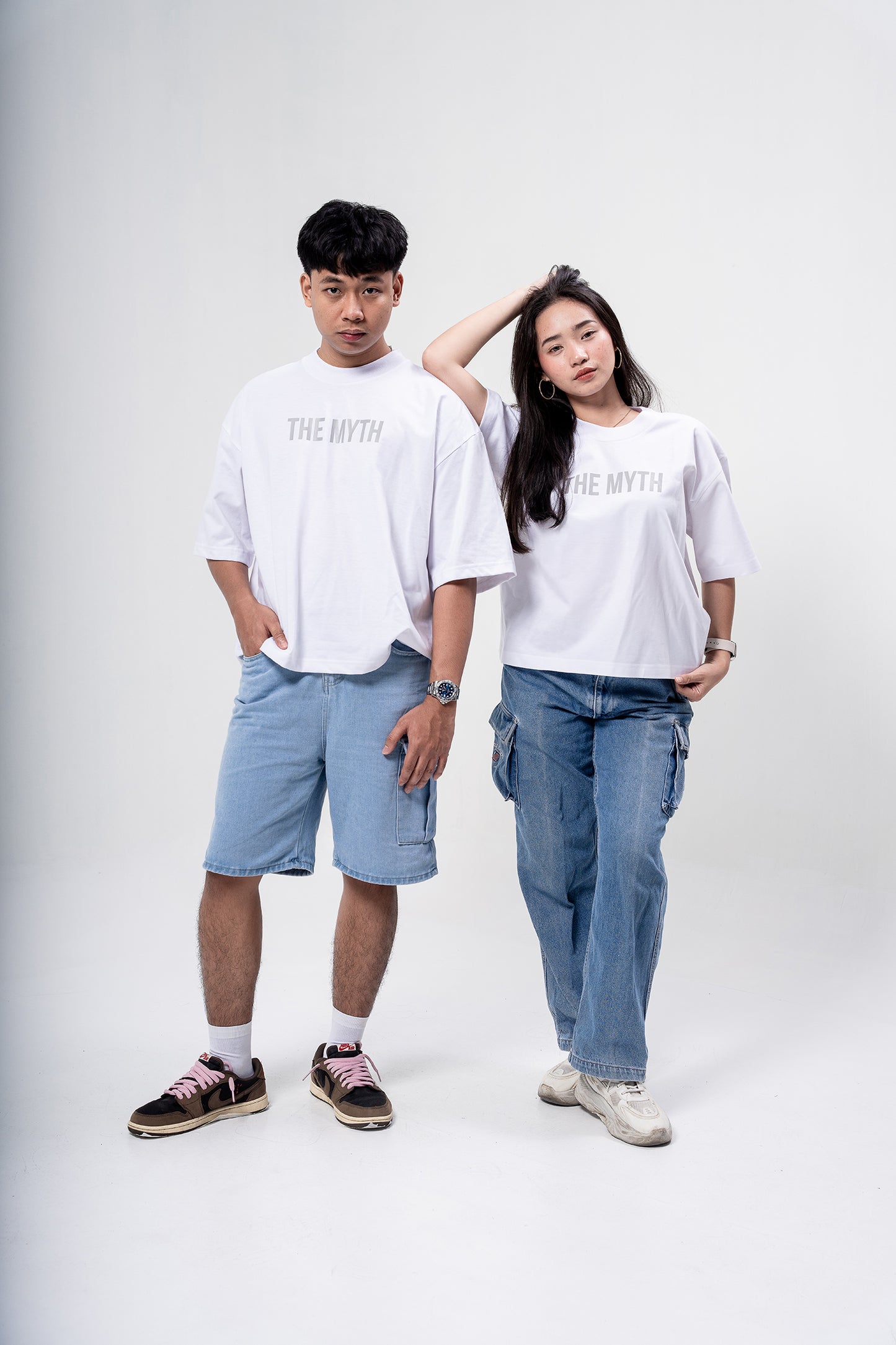 OG LOGO BOXY FIT CROPPED TEE - WHITE