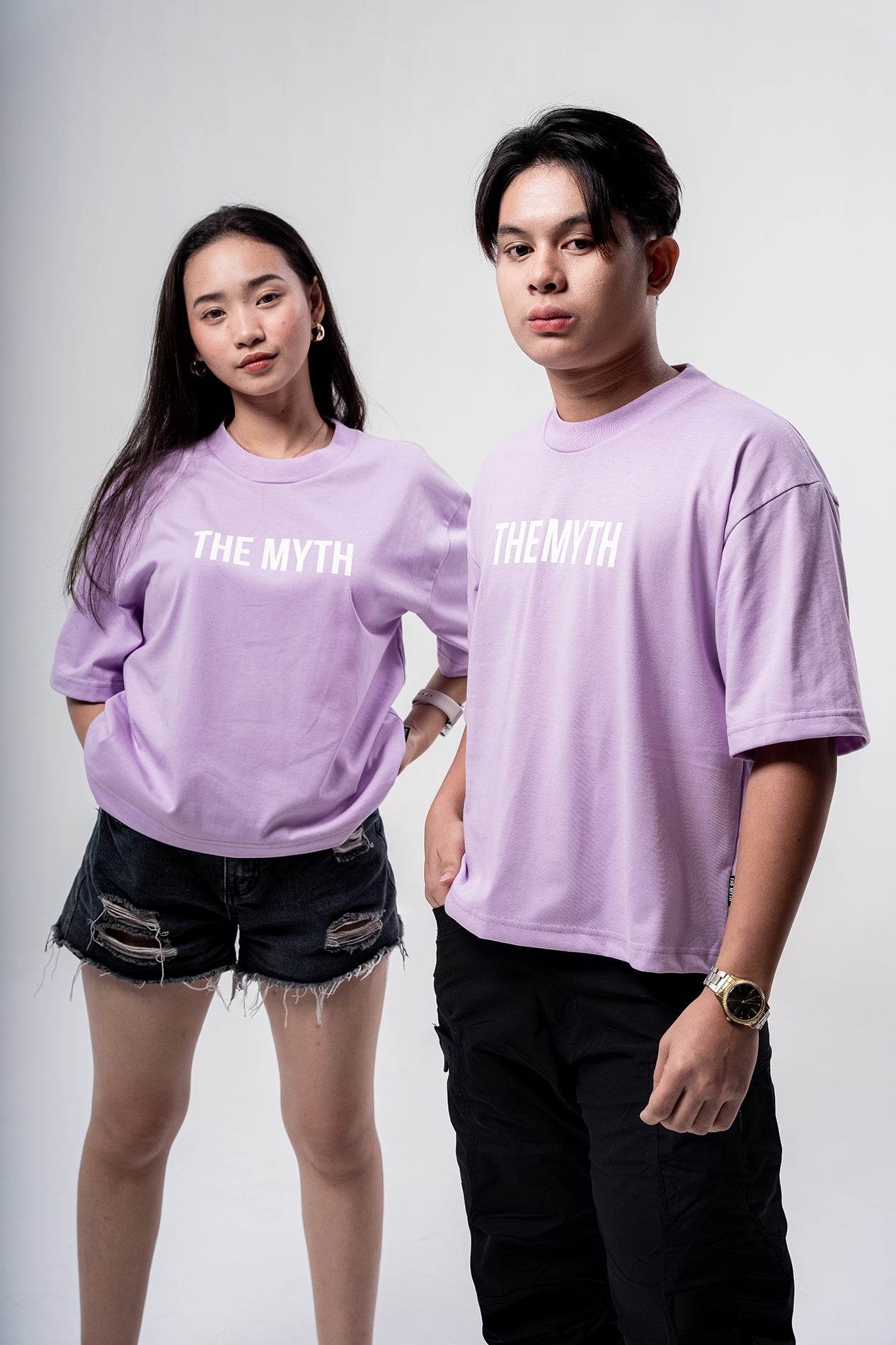 OG LOGO BOXY FIT CROPPED TEE - LILAC