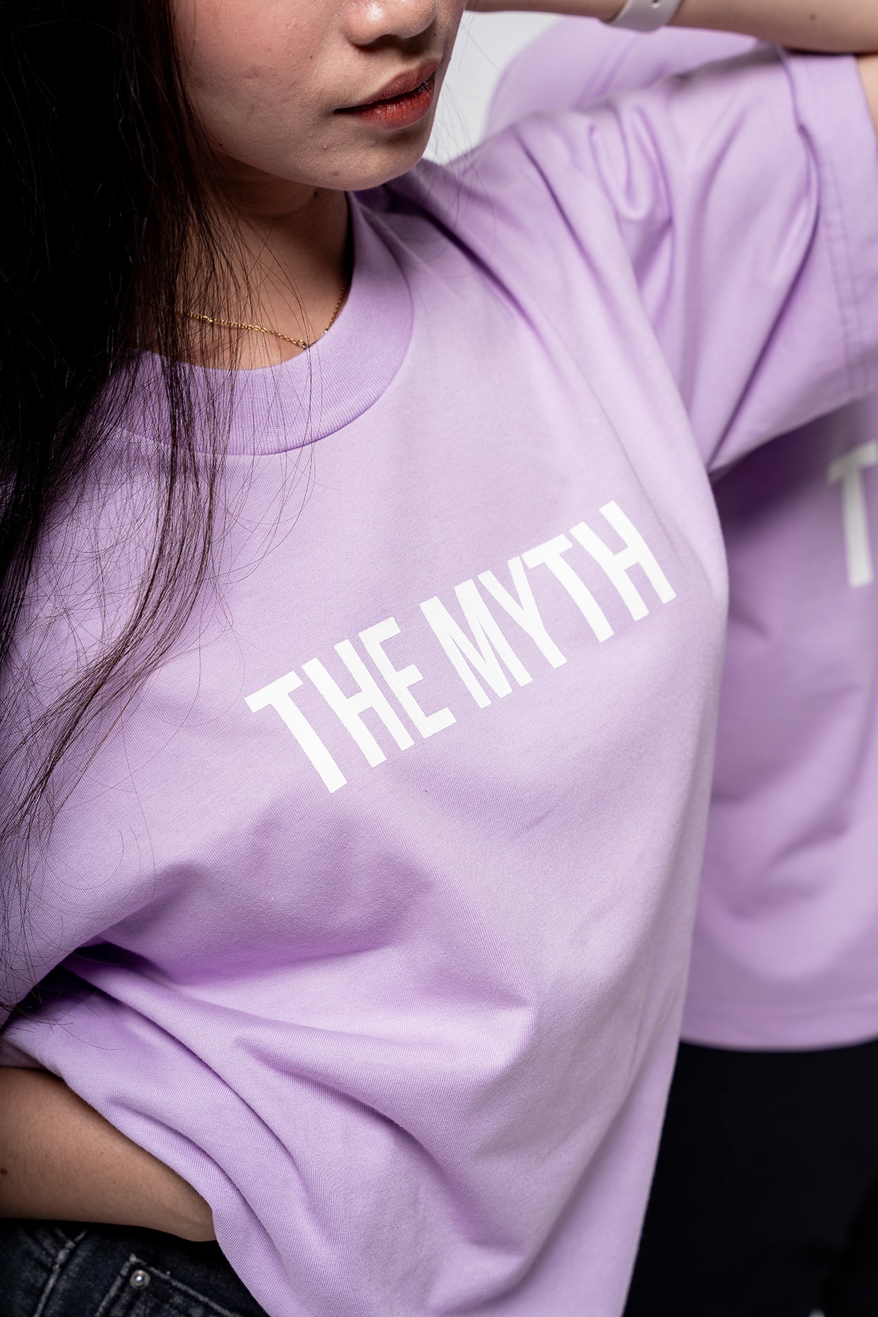 OG LOGO BOXY FIT CROPPED TEE - LILAC