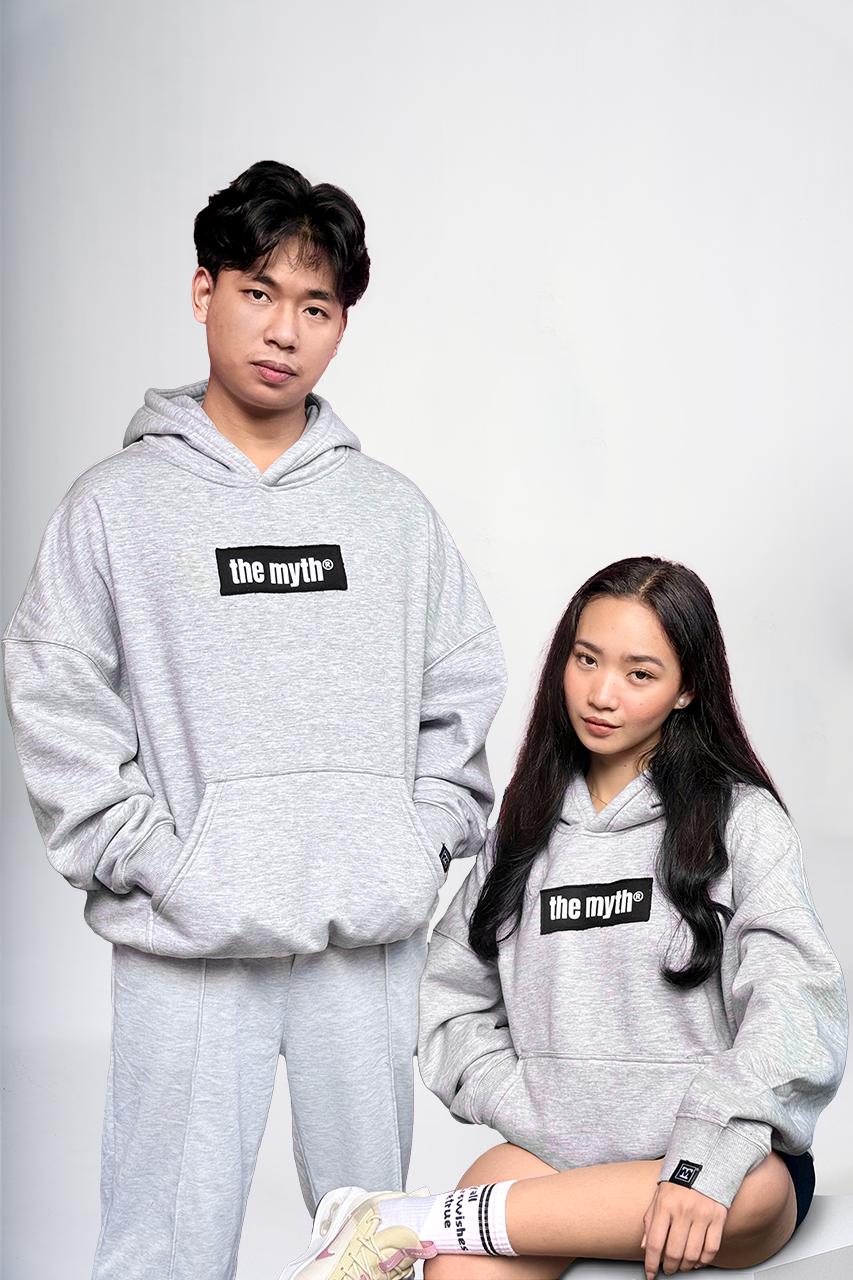 NO RISK NO STORY OVERSIZED HOODIE - LIGHT GRAY