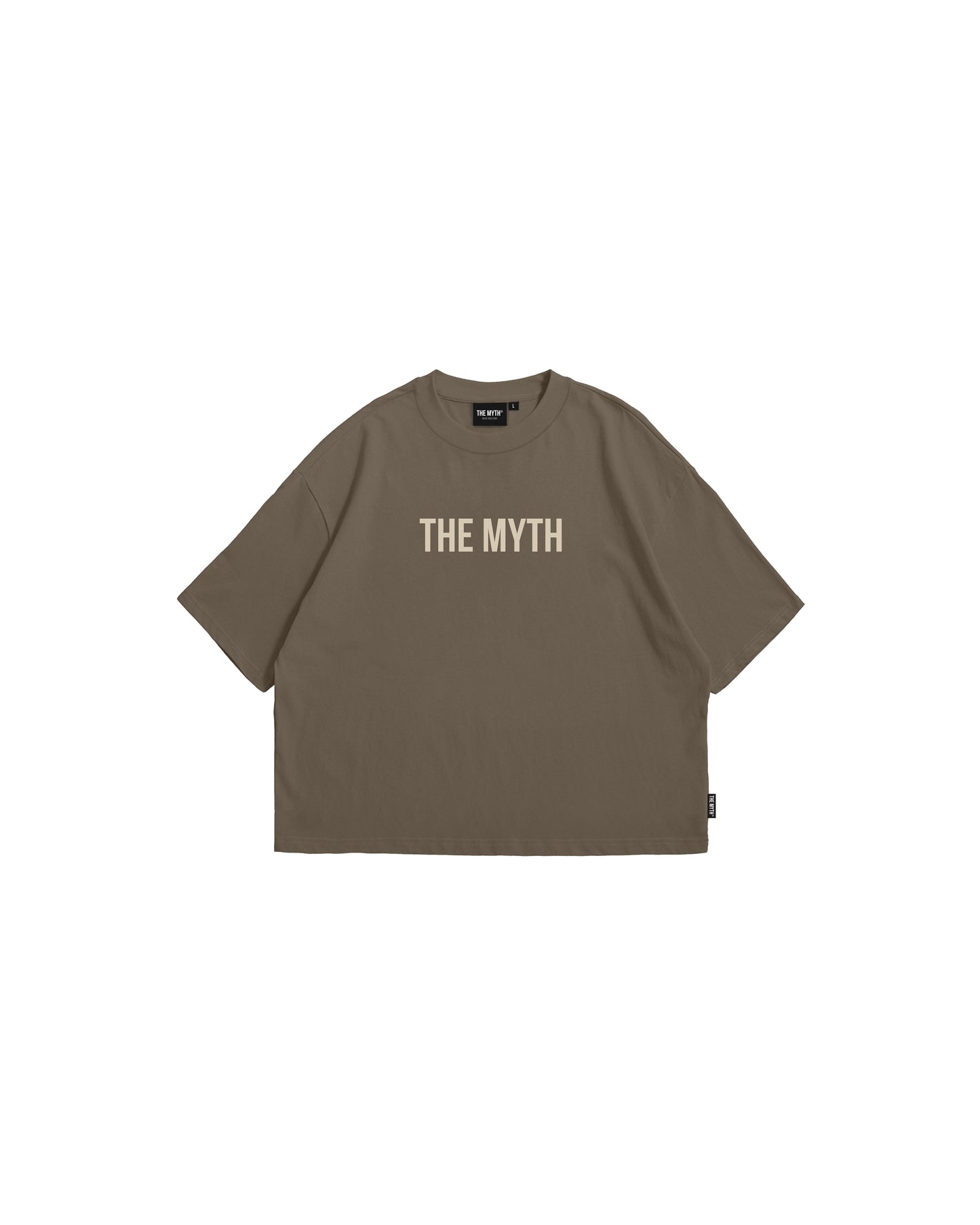 OG LOGO BOXY FIT CROPPED TEE - MOCHA