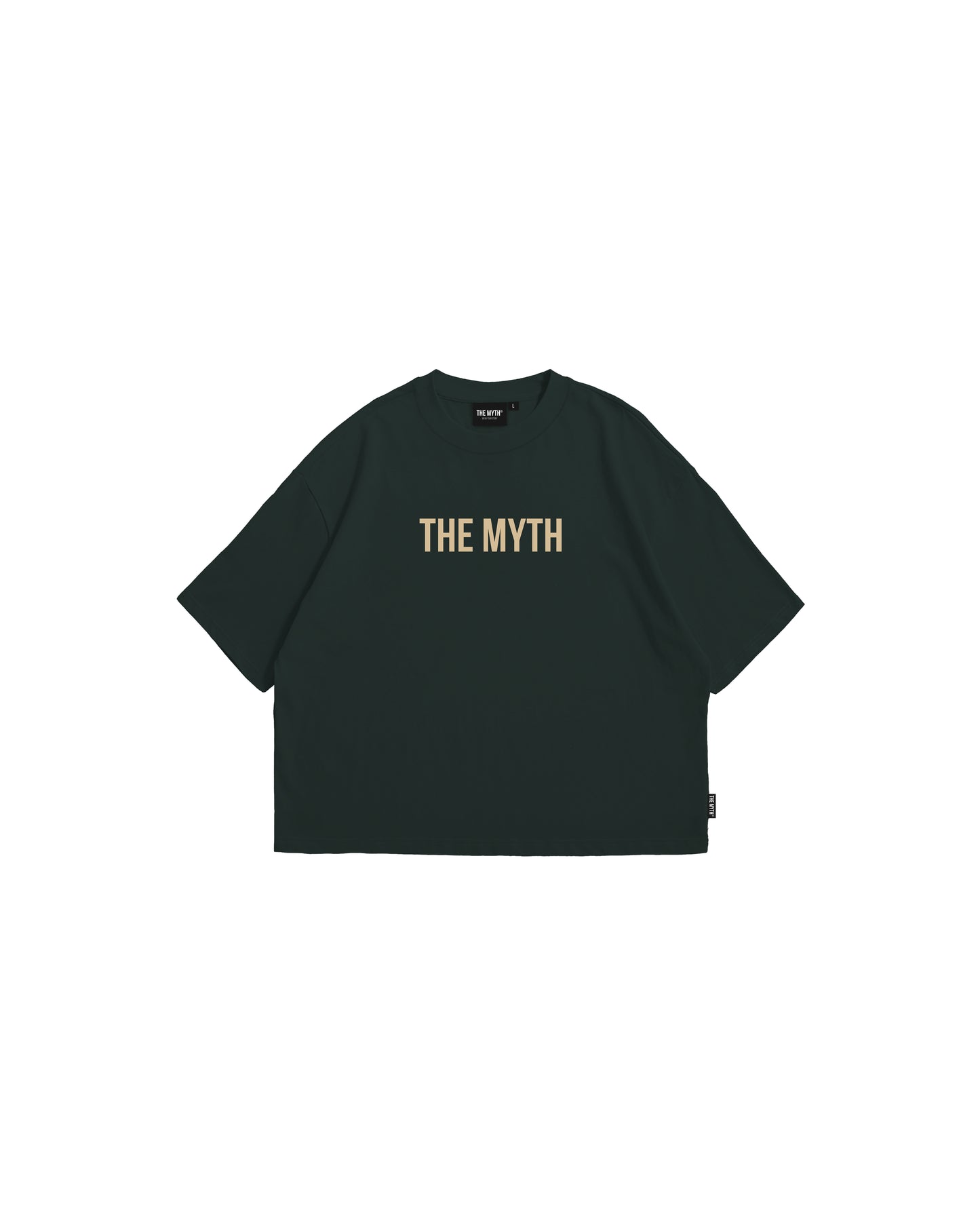 OG LOGO BOXY FIT CROPPED TEE - MOSS GREEN
