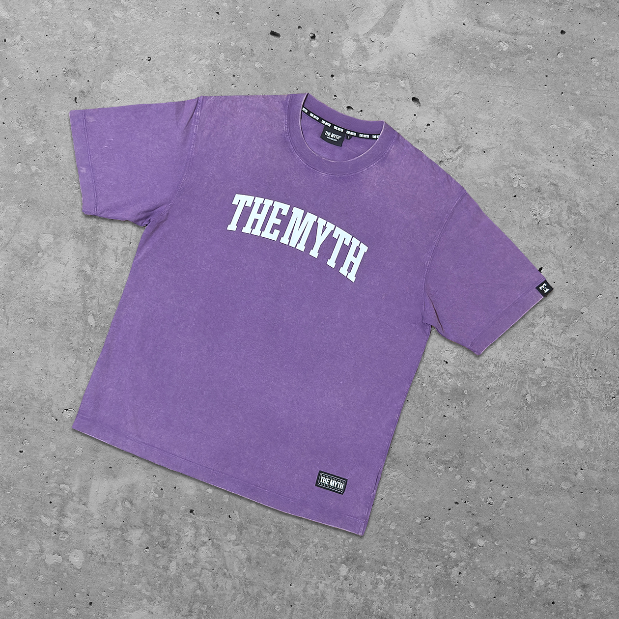 THE MYTH ARC ACID WASH PURPLE TEE