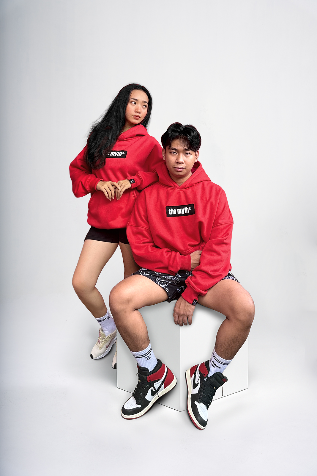 NO RISK NO STORY OVERSIZED HOODIE - RED