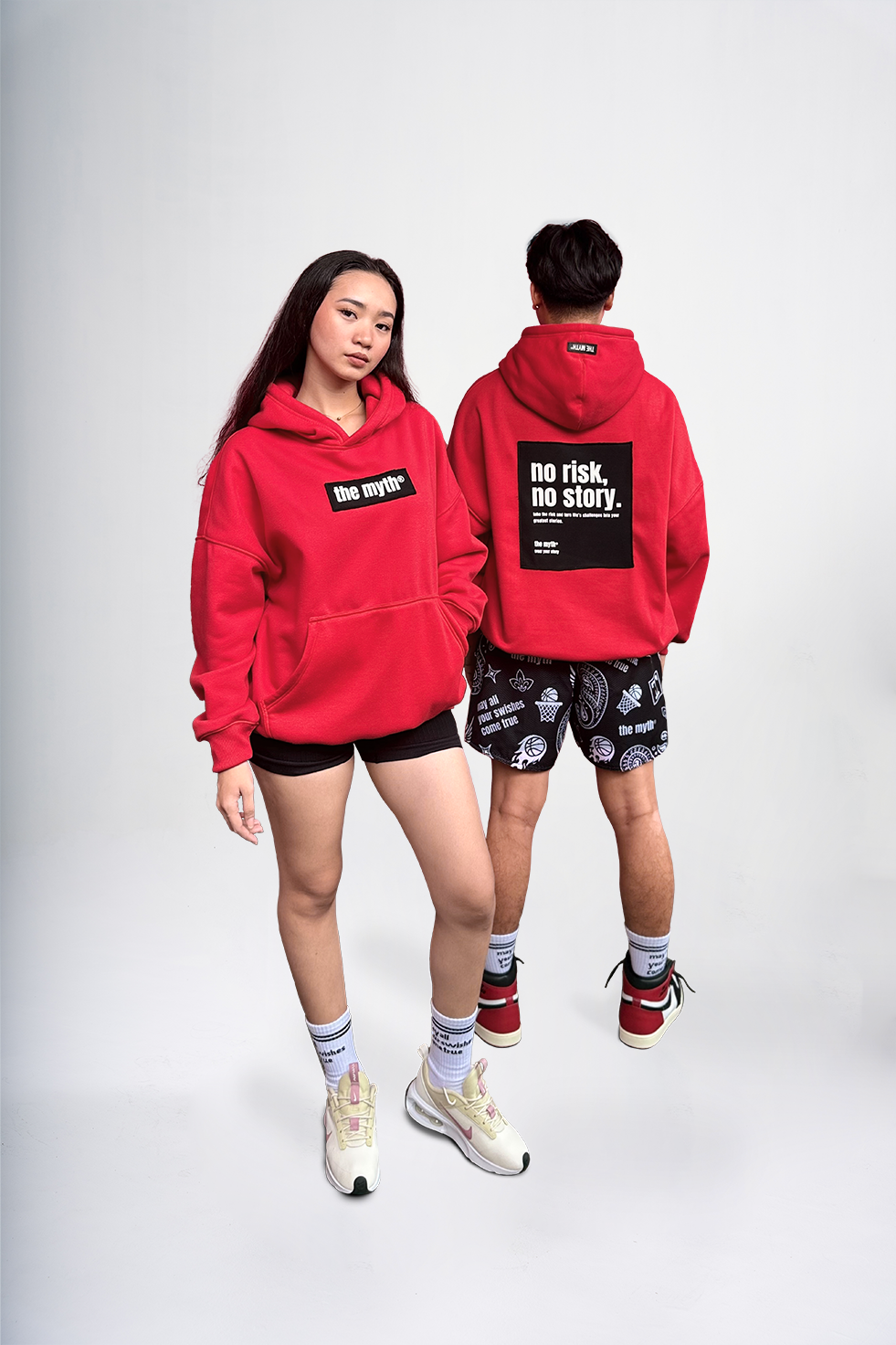 NO RISK NO STORY OVERSIZED HOODIE - RED