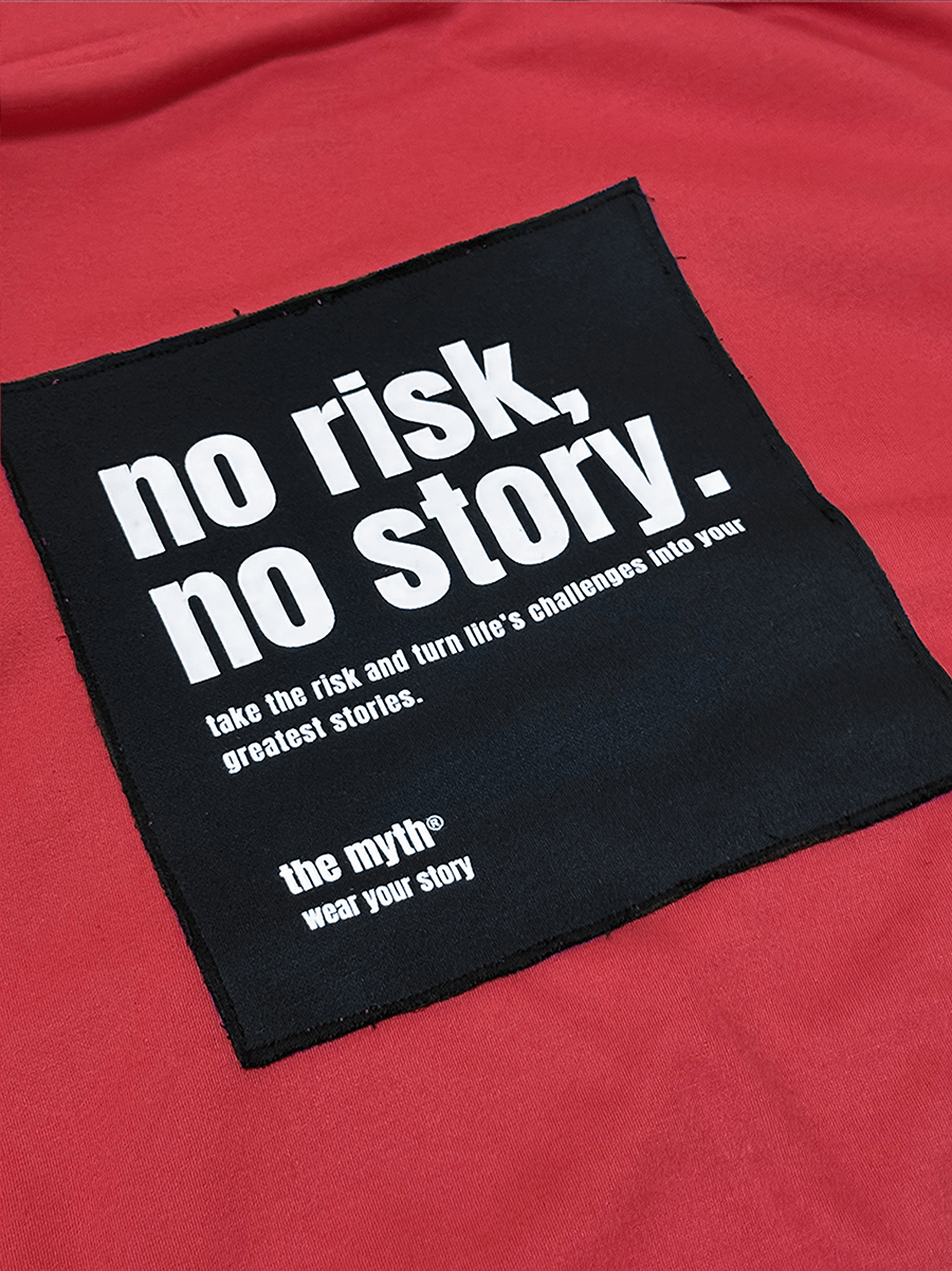 NO RISK NO STORY OVERSIZED HOODIE - RED