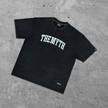 THE MYTH ARC ACID WASH BLACK TEE