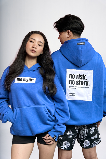 NO RISK NO STORY OVERSIZED HOODIE - ROYAL BLUE