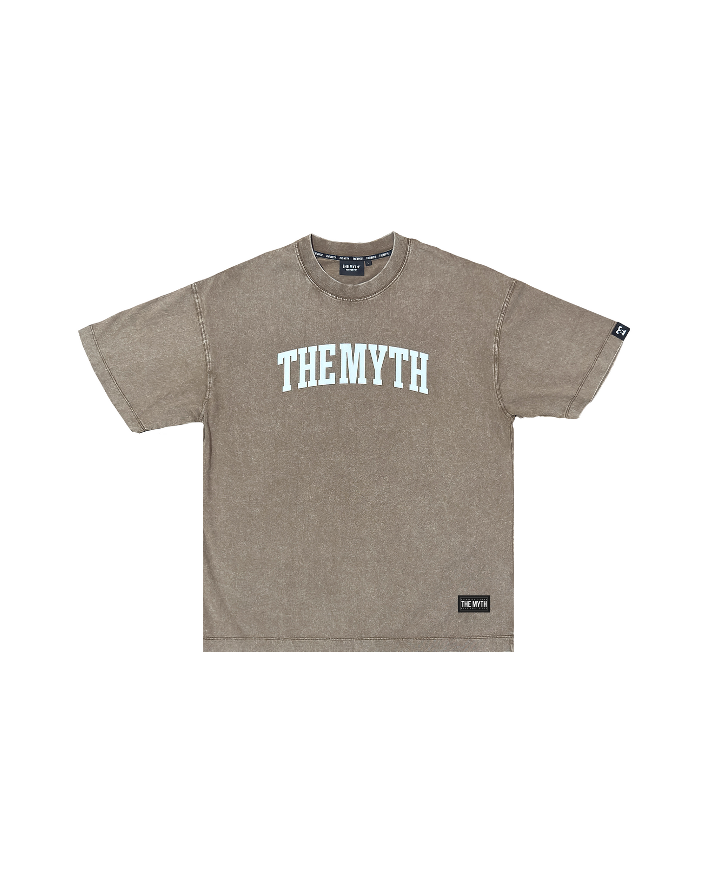 THE MYTH ARC ACID WASH COFFEE BROWN TEE