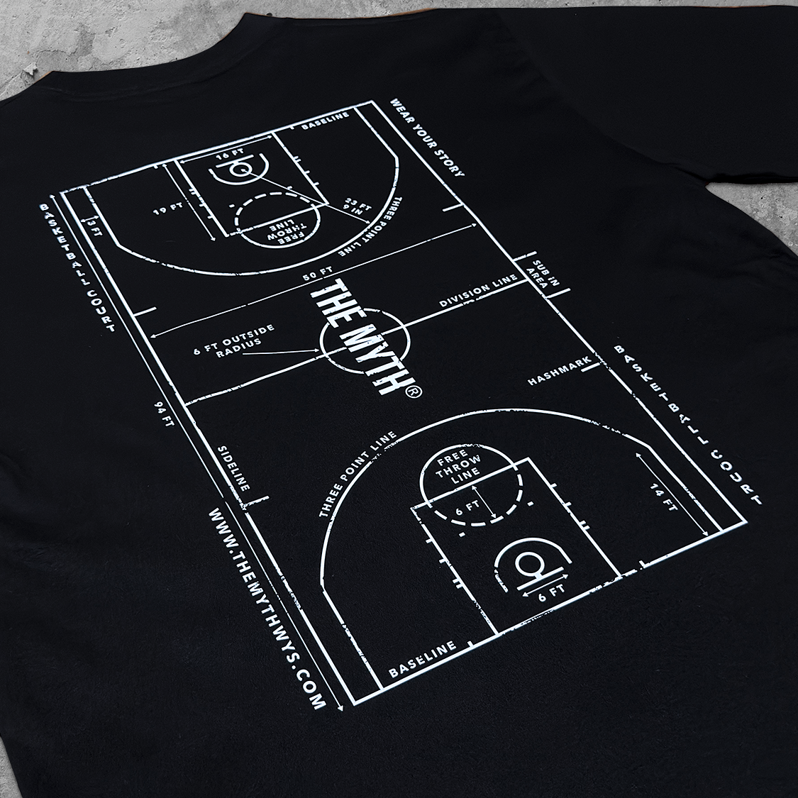 COURT TEE – Plain Black Edition