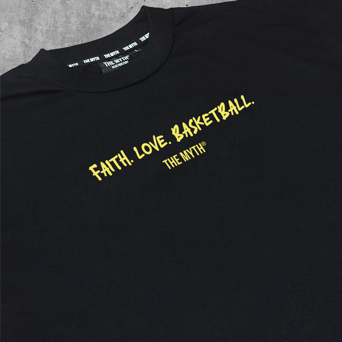CURRY FAITH LOVE BASKETBALL BLACK TEE