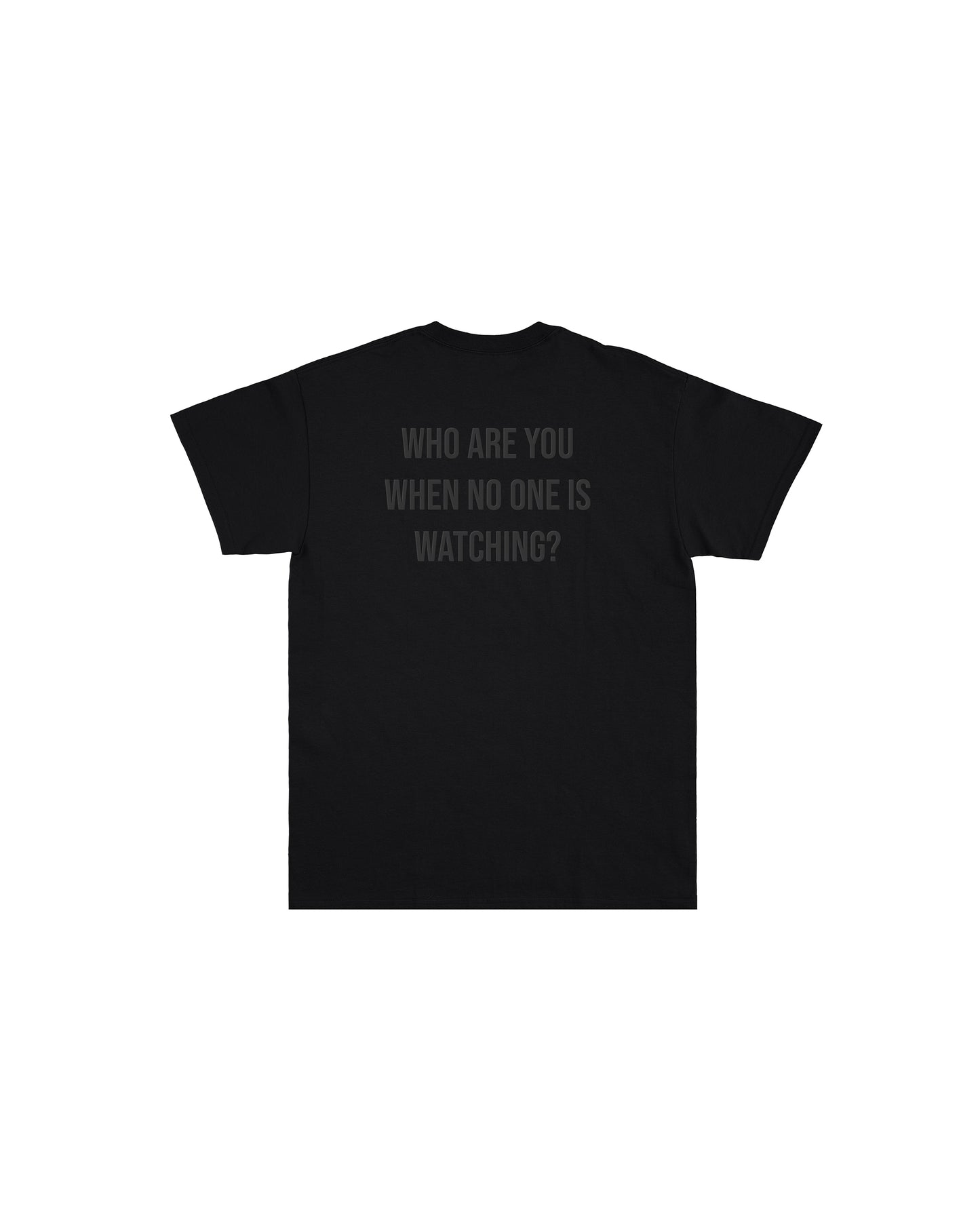 EMBOSSED PRINT TEE - BLACK