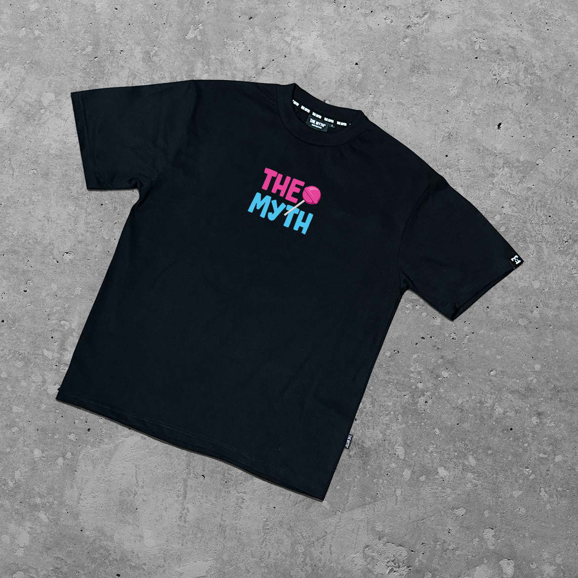 FLIRT AND PANIC TEE - BLACK