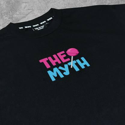 FLIRT AND PANIC TEE - BLACK
