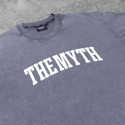THE MYTH ARC OVERSIZED ACID WASH GRAY TEE