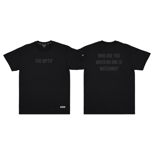 EMBOSSED PRINT TEE - BLACK