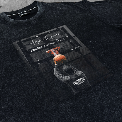 SWISH V2 OVERSIZED ACID WASH BLACK TEE